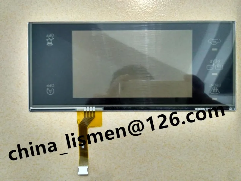 8 inch 197*86mm 8 pin Black glass touch panel Digitizer Lens  for car air conditioning 355696AC LCD