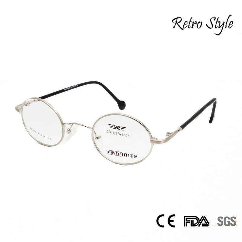 Маленькая круглая металлическая оправа ZBZ очки для мужчин и женщин винтажные