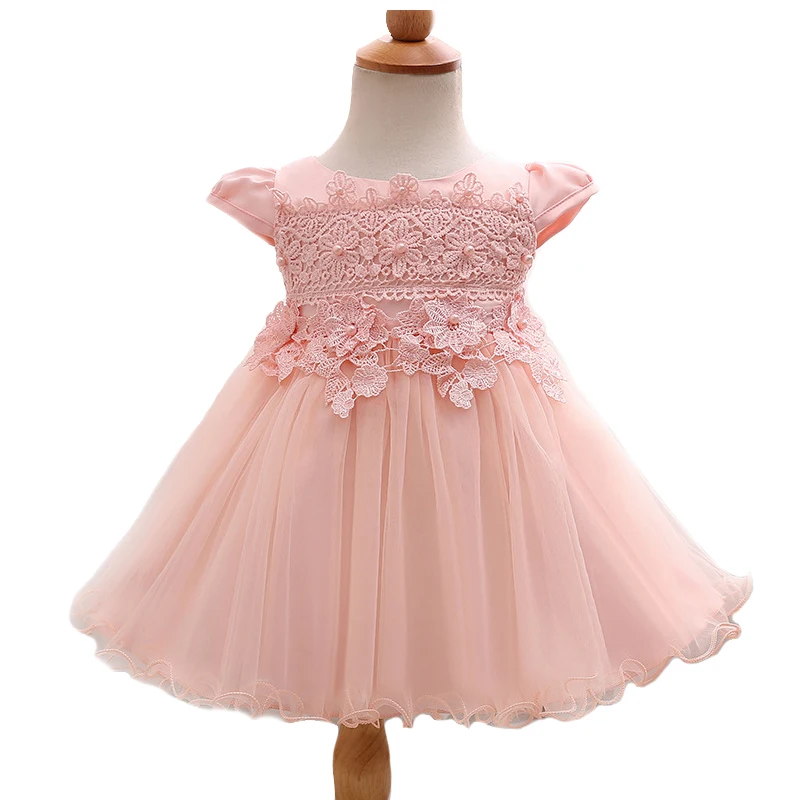 Одежда для маленьких девочек платья принцессы новорожденных розовое платье