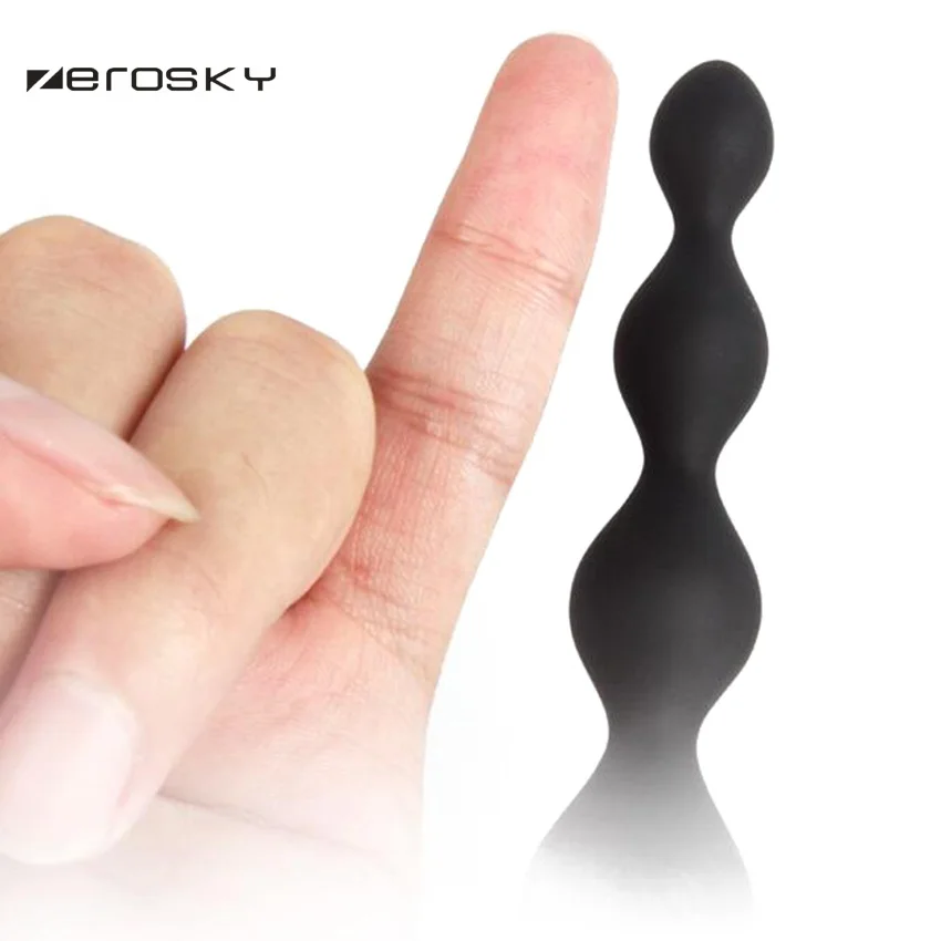 Anal Plug G-spot Stimulation Climax Message Silicone Pull Beads Butt Sex Toys for Women Men Zerosky | Красота и здоровье