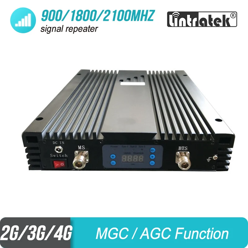 Усилитель сигнала Lintratek 80db мощный 900 1800 2100 GSM мобильного повторитель DCS WCDMA 2G 3G 4G LTE