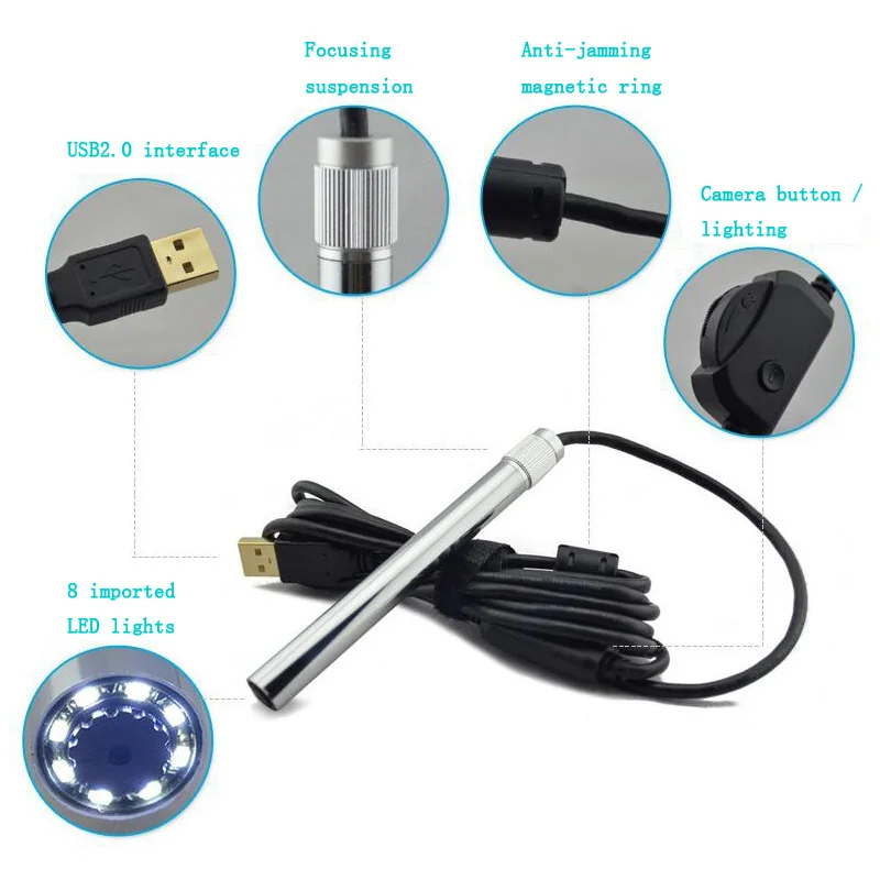 Цифровой микроскоп 500X 8 светодиодный электронный Микроскоп USB камера электронная