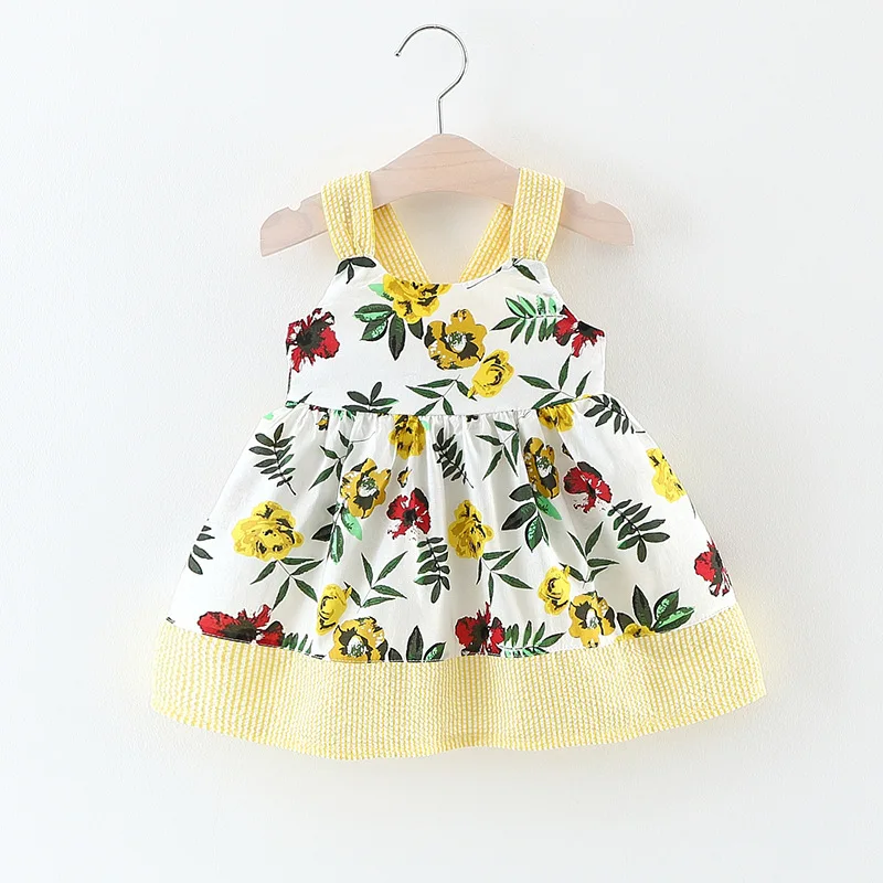 Funnyabc цветок платья для девочек Одежда маленьких летнее платье Детская одежда без