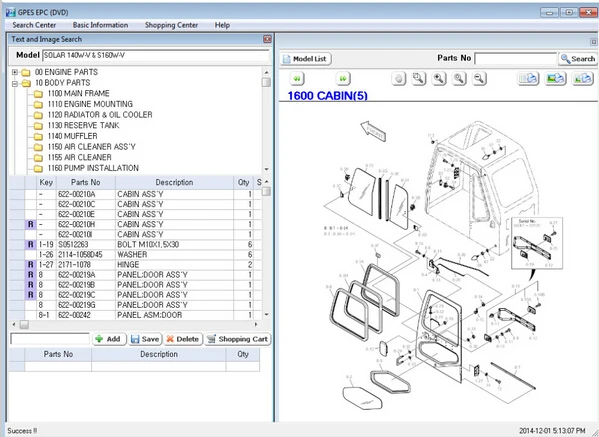 Doosan Infracore GPES [2017] каталог деталей для строительной техники|parts catalog|catalog partsdoosan parts |