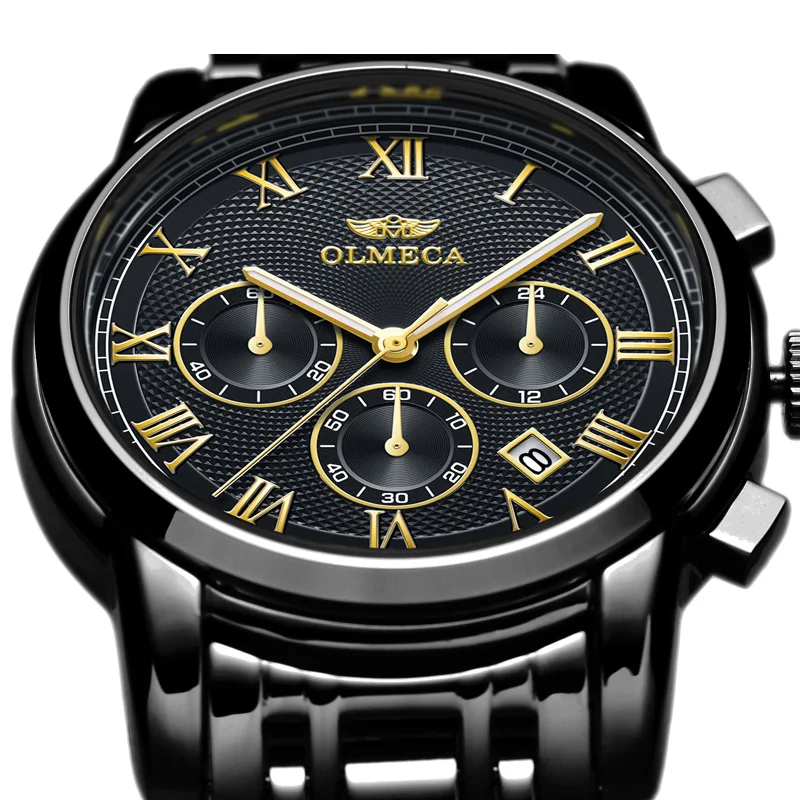Relojes 2018 часы мужские модные спортивные кварцевые черные Топ бренд класса люкс