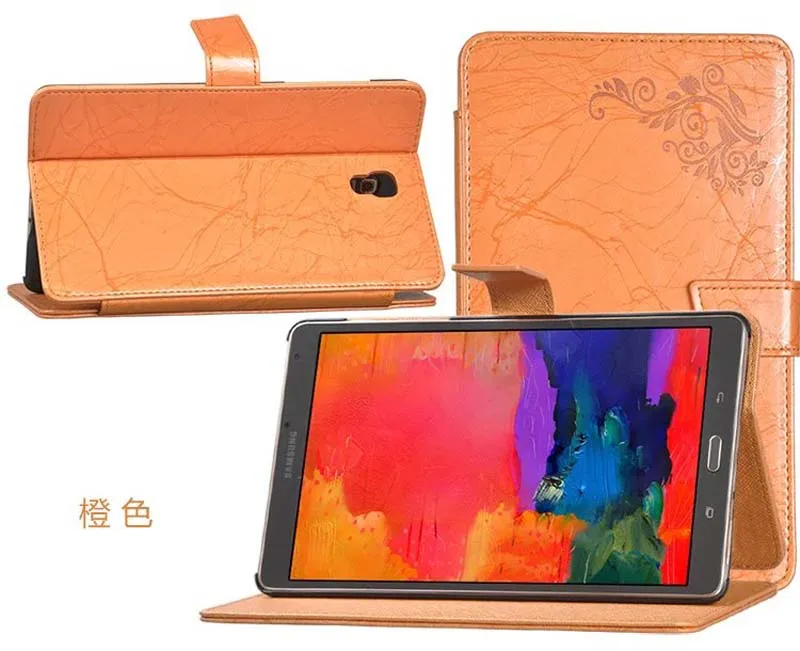 Кожаный чехол-книжка с подставкой и принтом для Samsung Galaxy Tab S 8 4 T700 T701 T705 T705C чехол