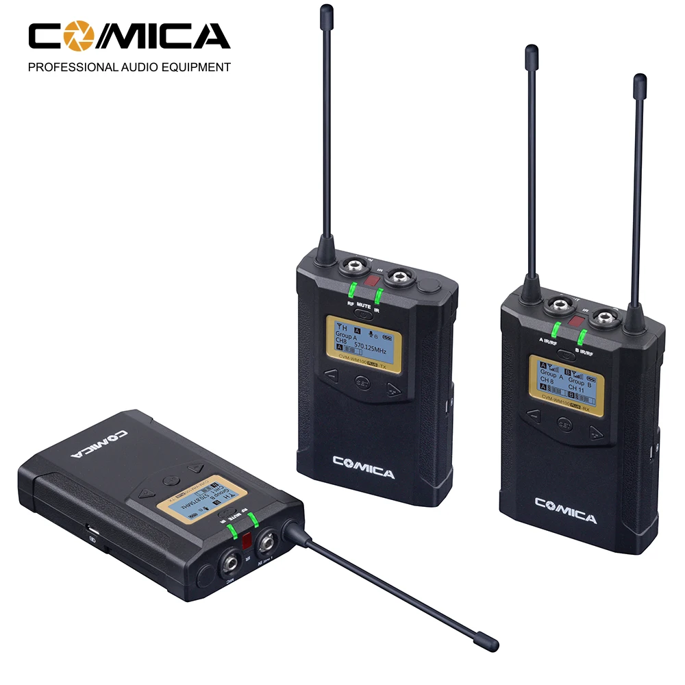 COMICA CVM-WM100 PLUS UHF 48-канальный моно стерео мониторинг в реальном времени