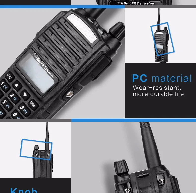 Рация BaoFeng UV-82 Двухдиапазонная 136-174/400-520 MHz FM Ham двухстороннее радио, приемопередатчик, рация