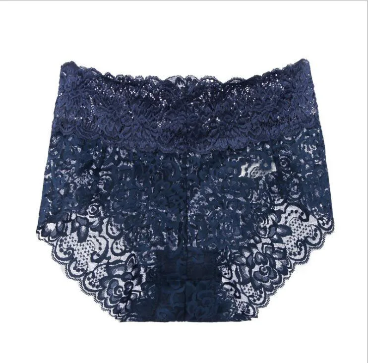 Dark Blue Летнее нижнее белье Новое Кружевное сексуальное дышащее#7386 размер L XL XXL - Цвет: Dark Blue