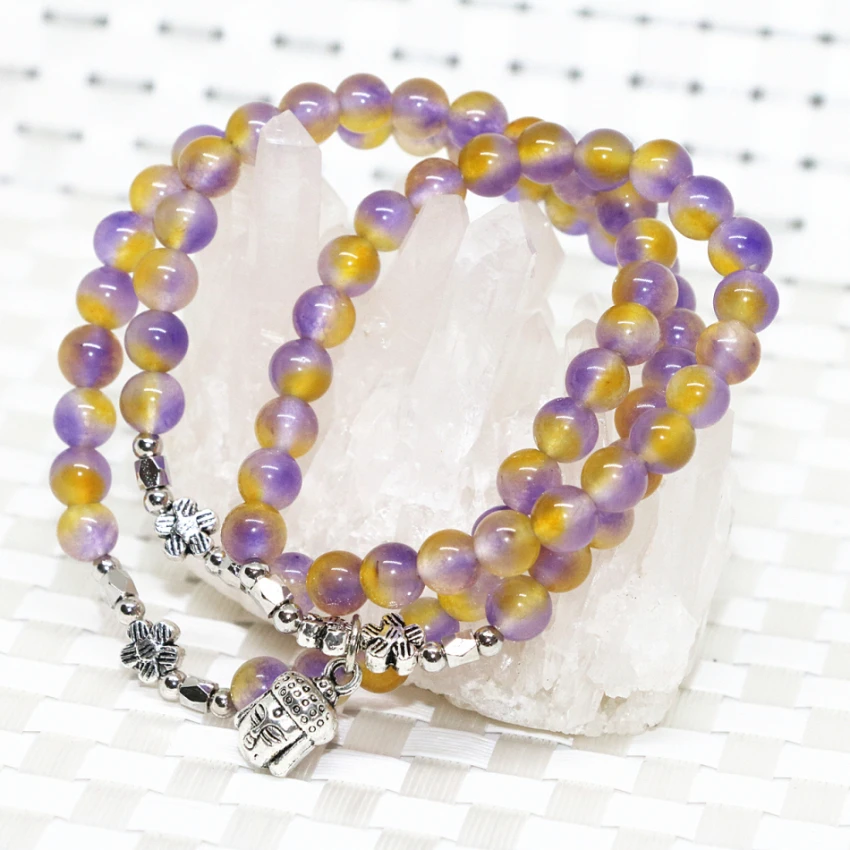 Оптовая цена разноцветные искусственные камни халцедон 6 мм круглые бусины