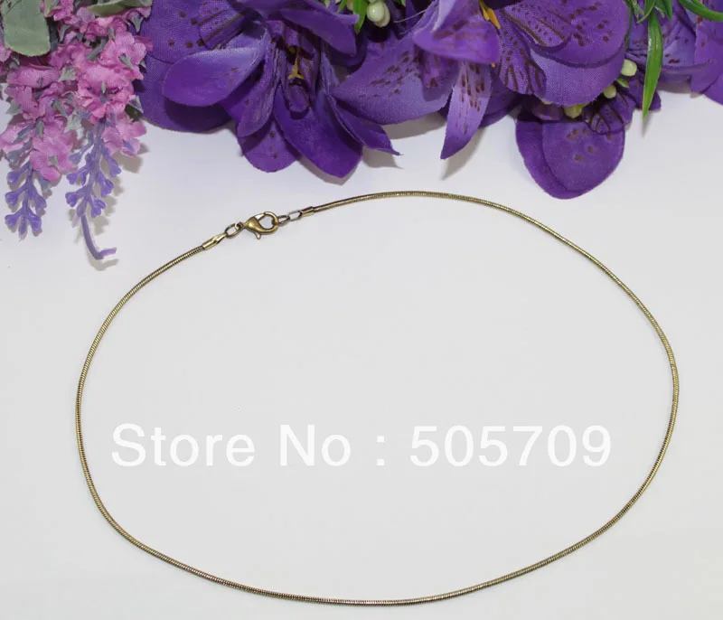 

24Pcs 1.5mm antiqued bronze snake chain necklace 18" #22553