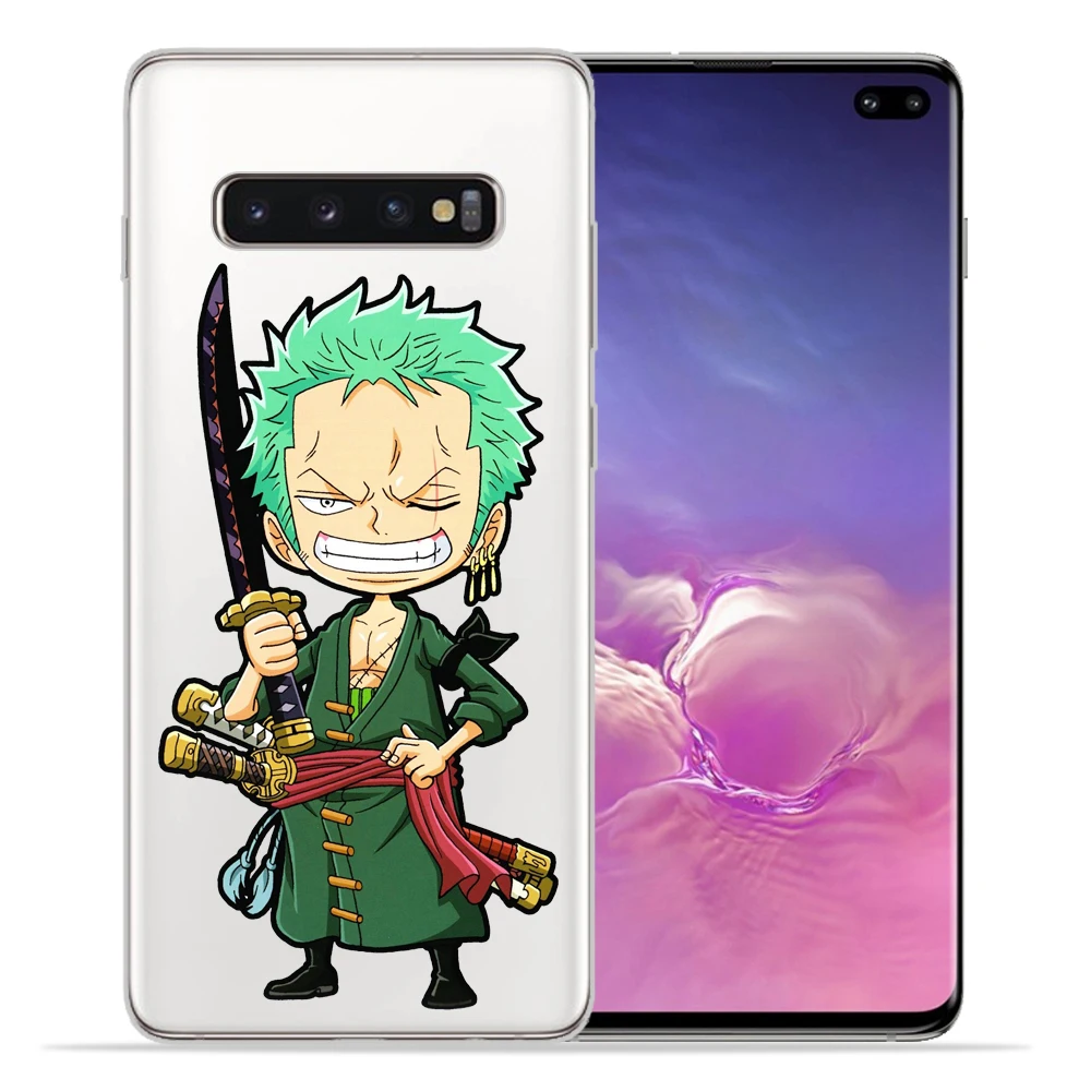 Одна деталь для крышки samsung Galaxy S9 S10 S8 плюс S7 S6 край чехол японского аниме коллаж Луффи Coque основа чехол для телефона