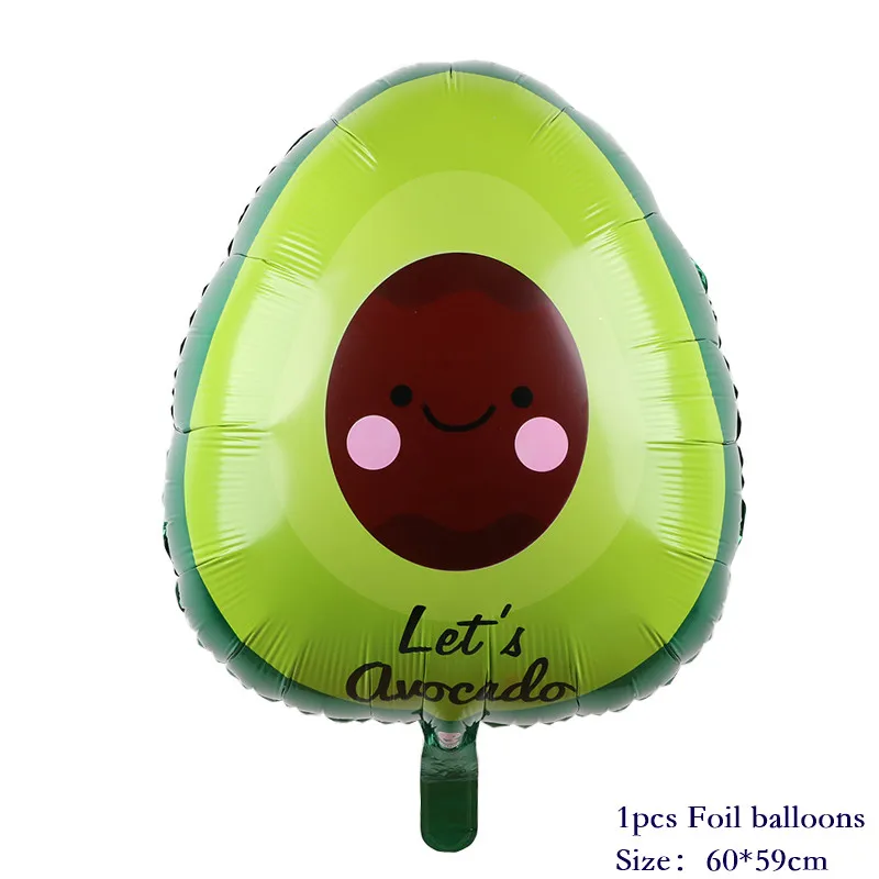 

5pcs 60*59cm Avocado Balloons Foil Fruit Globos Birthday Party Decoration Adult Fruit Party Decor Let The Avocado Party Supplies