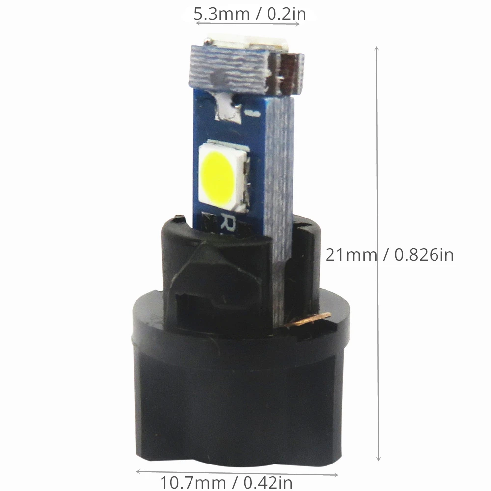 WLJH 10x Canbus автомобиля T5 светодиодный светильник 3030 SMD миниатюрный 74 лампа PC74