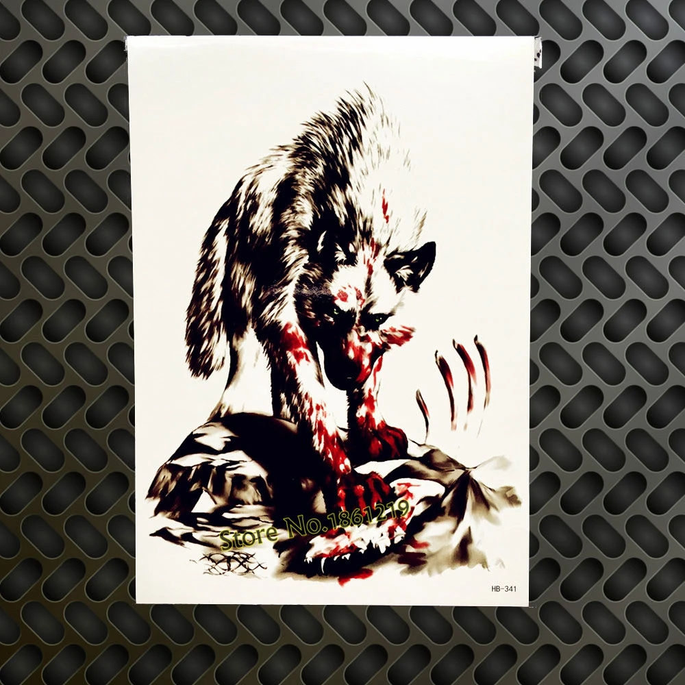 1 шт. чёрная Татуировка дьявола Деймона поддельные водонепроницаемые Тотем для