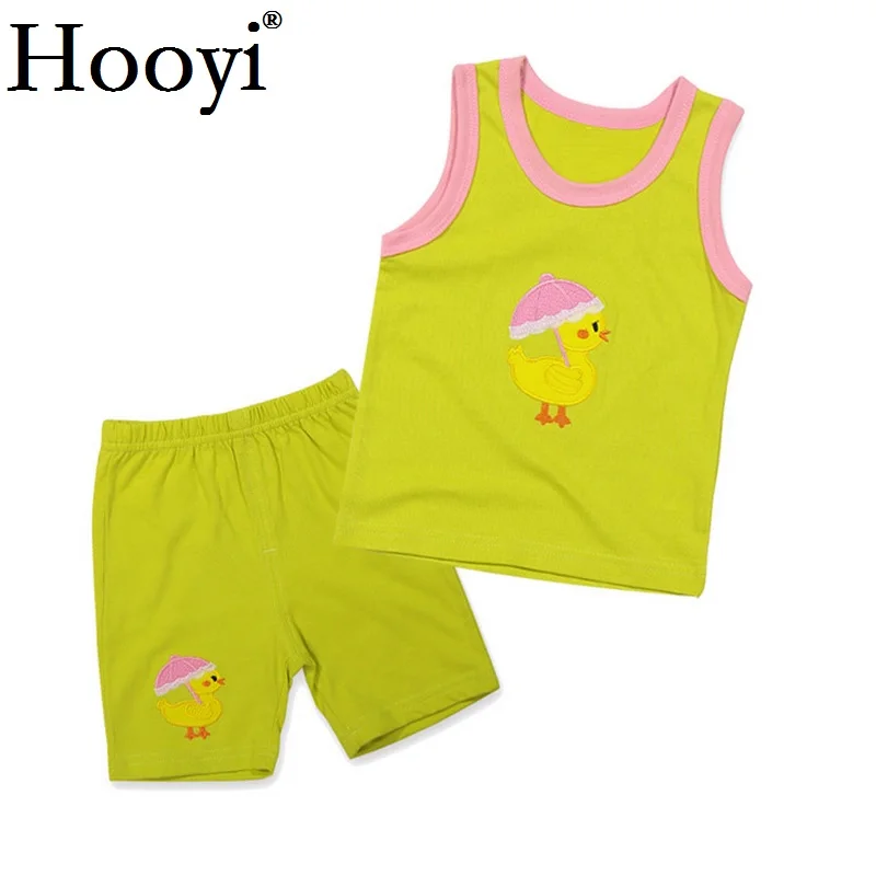 Майка и трусики Hooyi из 100% хлопка для маленьких мальчиков | Детская одежда обувь