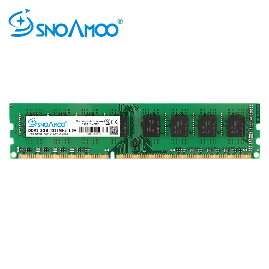 SNOAMOO New Desktop PC RAMs DDR3 2G 1333MHz-1600MHz 240-Pins RAM Memory 1.5V DIMM For AMD non-ECC Lifetime Warranty | Компьютеры и