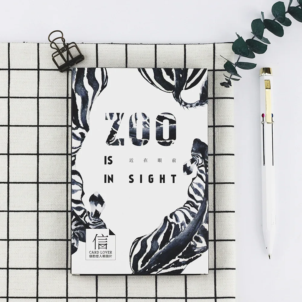 

30 шт./лот, ручная Почтовая открытка с рисунком животных, Рождественская карта, подарок на день рождения, бесплатная доставка