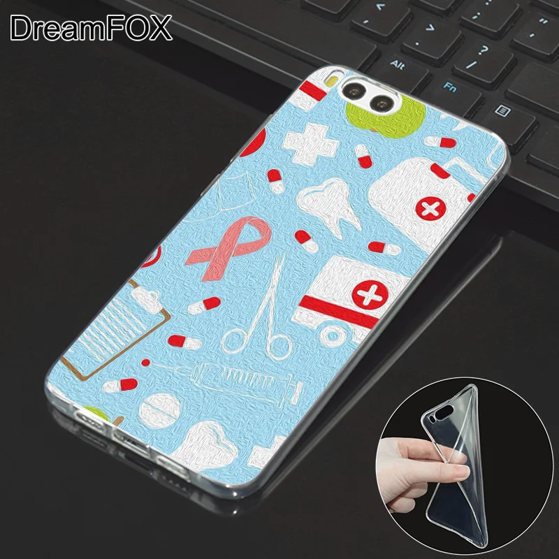 DREAMFOX M271 медсестра медицина Мягкий ТПУ силиконовый чехол для Xiaomi Mi Note 2 3 4 5 6 8 SE M5 4C 4S