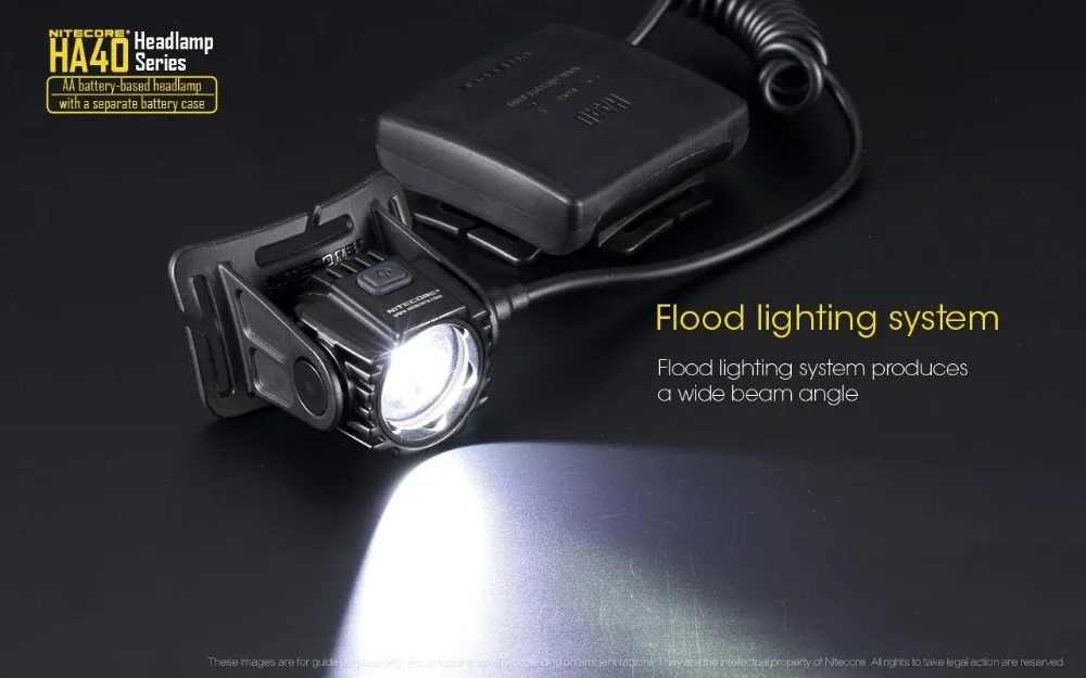 NITECORE HA40 фар CREE XM-L2 U2 светодио дный Макс 1000 люмен луч расстоянии 182 м батарейки АА
