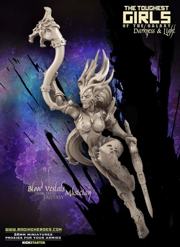[Loong Way Miniatures] Raging Heroes Blood Vestals Command Group 35 мм миниатюрная смола|Аксессуары для