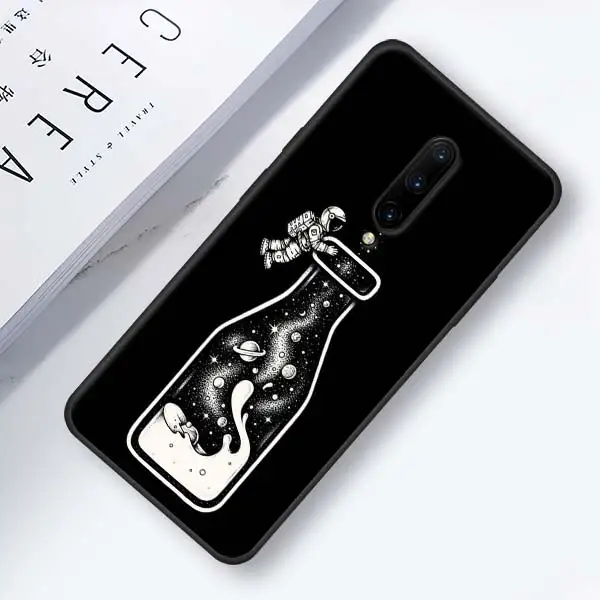 001 Мягкий чехол для Oneplus 7 7 Pro 6 6T силиконовый чехол для телефона для Oneplus 7 7Pro черный чехол из ТПУ с мультяшным космонавтом - Цвет: 001