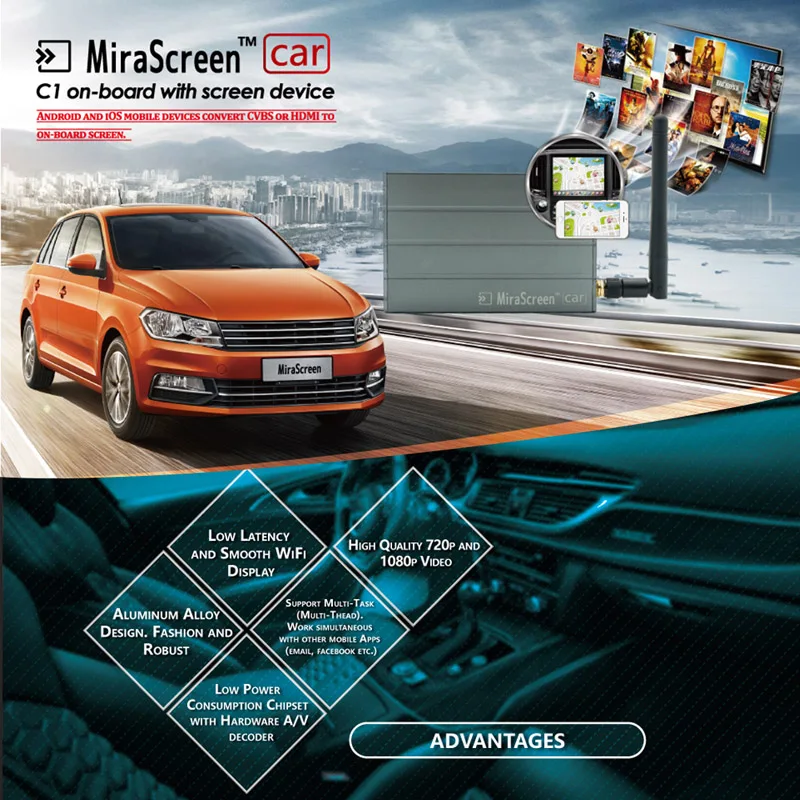 Автомобильный беспроводной Wi-Fi адаптер MiraScreen Airplay Miracast DLNA gps-навигатор для iOS Android Phone Pad tv