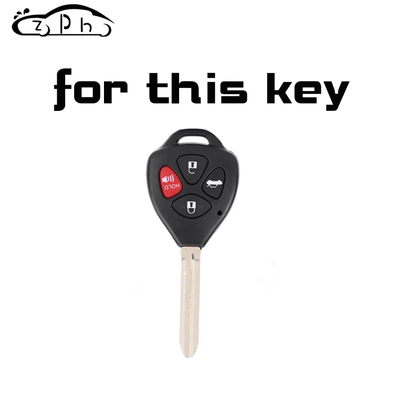 Silicone Car Key Cover Fob Shell Case 4 Button for TOYOTA Corolla Hilux Vitz Rav4 Aqua Camry Highlander Land Cruiser Pardo Prius