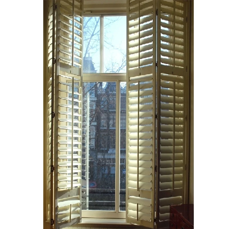 Крытые 100% липа Складные жалюзи для окон и дверей с рамой рейкой оконные левый