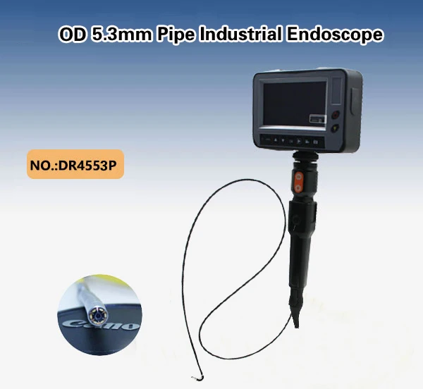 Водонепроницаемый OD 5 3 мм трубы промышленный эндоскоп Borescope с USB 4 &quotЖК дисплей