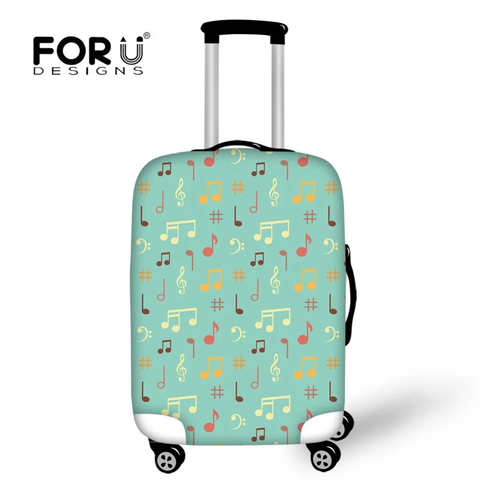 FORUDESIGNS Новый защитный чехол для дорожного чемодана с музыкальными нотами