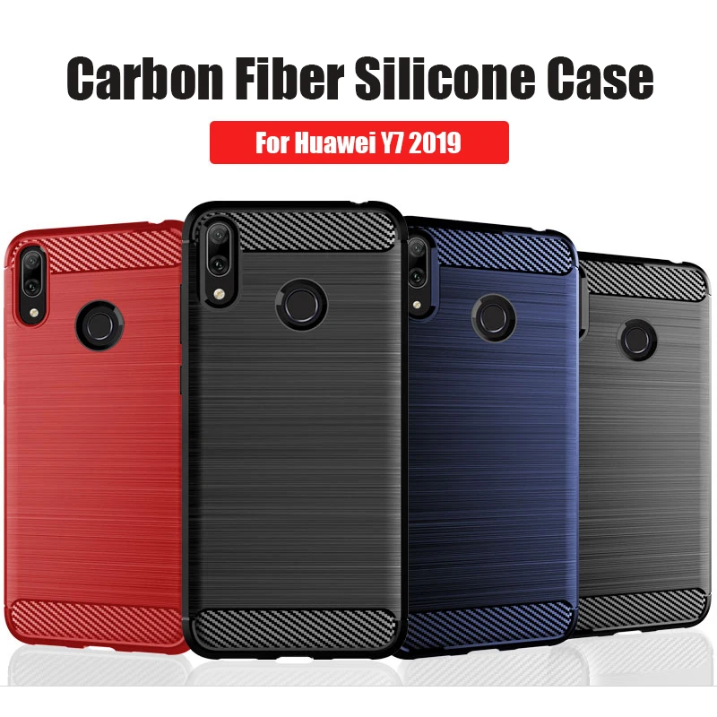 Для huawei Y7 2019 чехол Силиконовый прочный армированный Мягкий задняя крышка для Pro