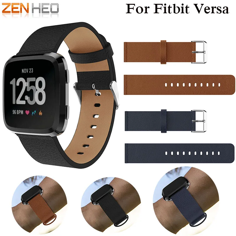 Replacement Watch band Leather wrist Watchband Strap Bracelet Belt for fitbit versa Smart Watch wristband 2018 New Arrival new fashion watchband replacement metal alloy watch strap for fitbit blaze smart watch band with case luxury bracelet wristband