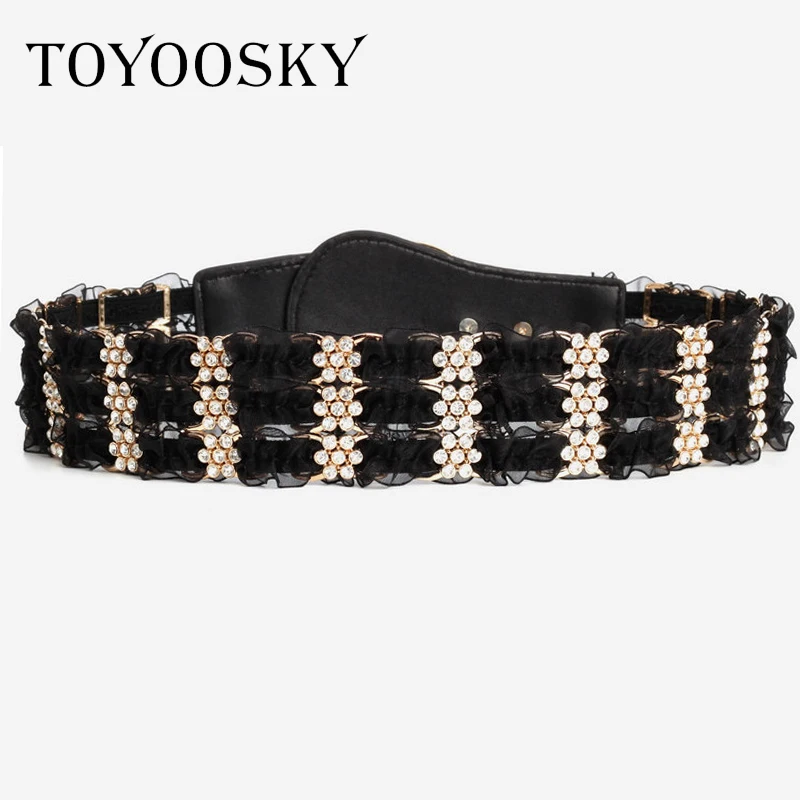 TOYOOSKY эластичный кружевной пояс для женщин брендовые дизайнерские женские ремни
