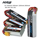 Аккумулятор HRB RC Lipo 3S 11,1 В 1500 мАч 1300 мАч 2200 мАч 2600 мАч 90C 45C 65C 30C 35C