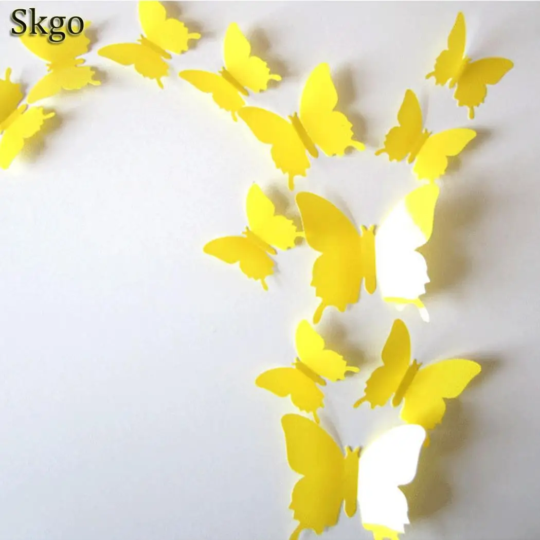 Стикер 3D шкаф искусство для росписи DIY плитка и т. Д. Съемные стены Животное 12 шт