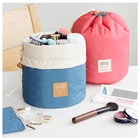 Дорожная Водонепроницаемая косметичка в форме бочонка, элегантные сумочки на шнурке для умывания, модный органайзер для косметики, женская сумка для хранения