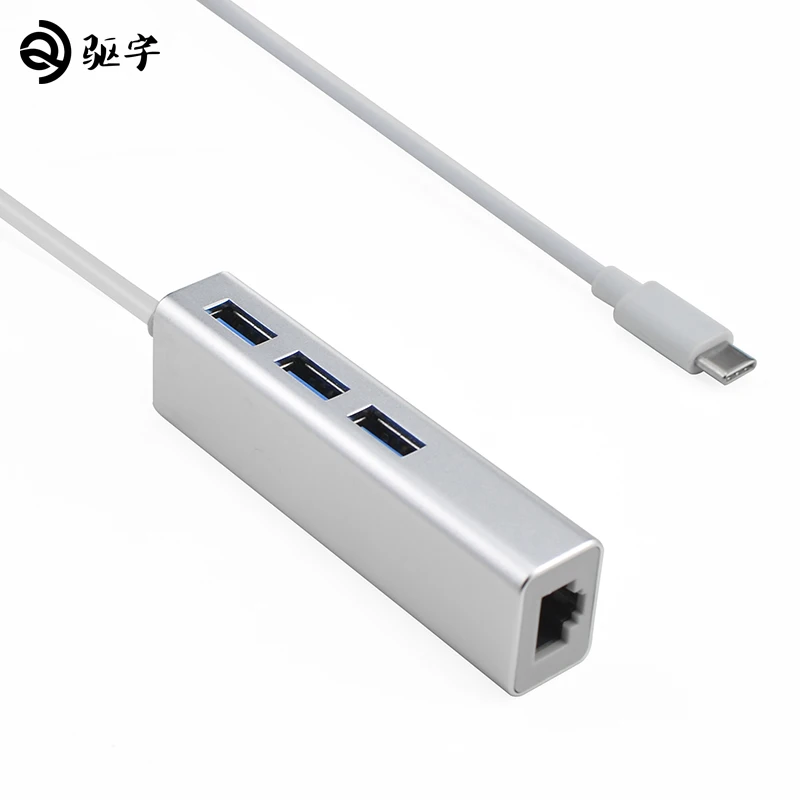USB Type-c к USB3.0/RJ45 Ethernet адаптер 100/1000 Мбит/с концентратор для ноутбуков таких как