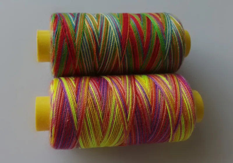 Полиэстровая машина 202 разных цветов радуги или нитки для ручного шитья