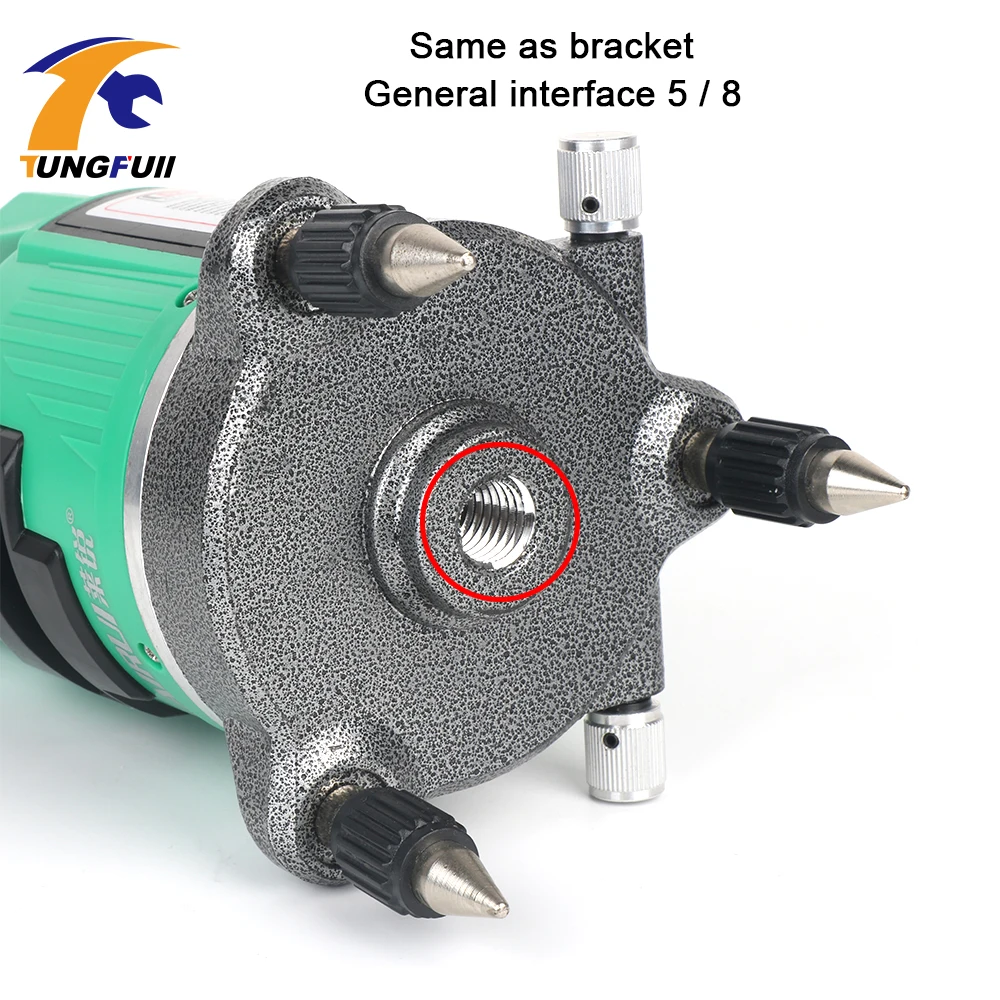 Зеленые лазерные линии 6 точек 360 градусов вращение 635 нм открытый режим приемник