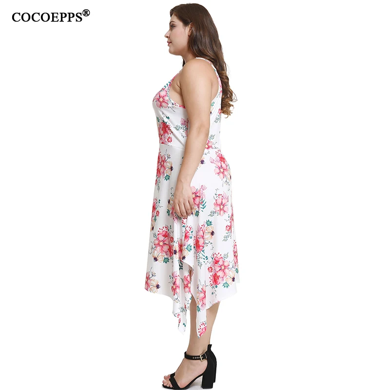 2019 винтажное платье на тонких бретельках с принтом большого размера богемное