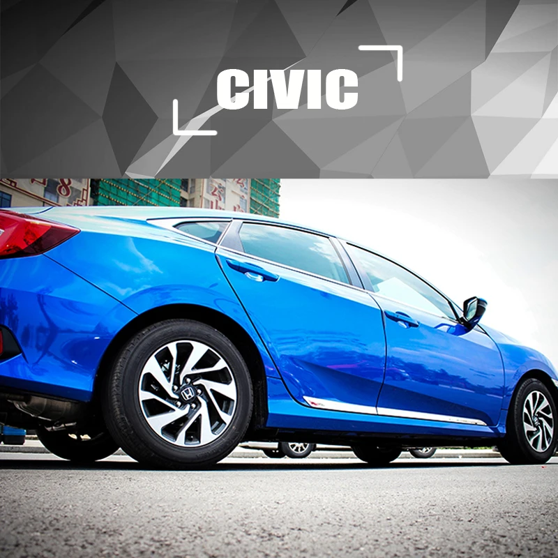 BACKAR автомобильный Стайлинг для Honda Civic 10 2016 2017 Модифицированная нержавеющая сталь