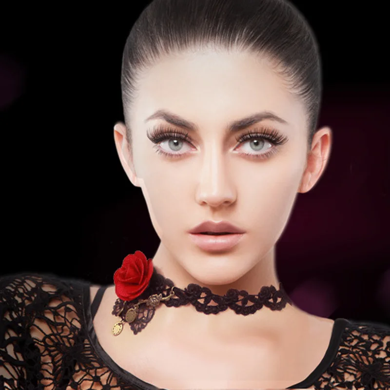 Качественное Южно-корейское шелковое платье с красной розой и бутоном в