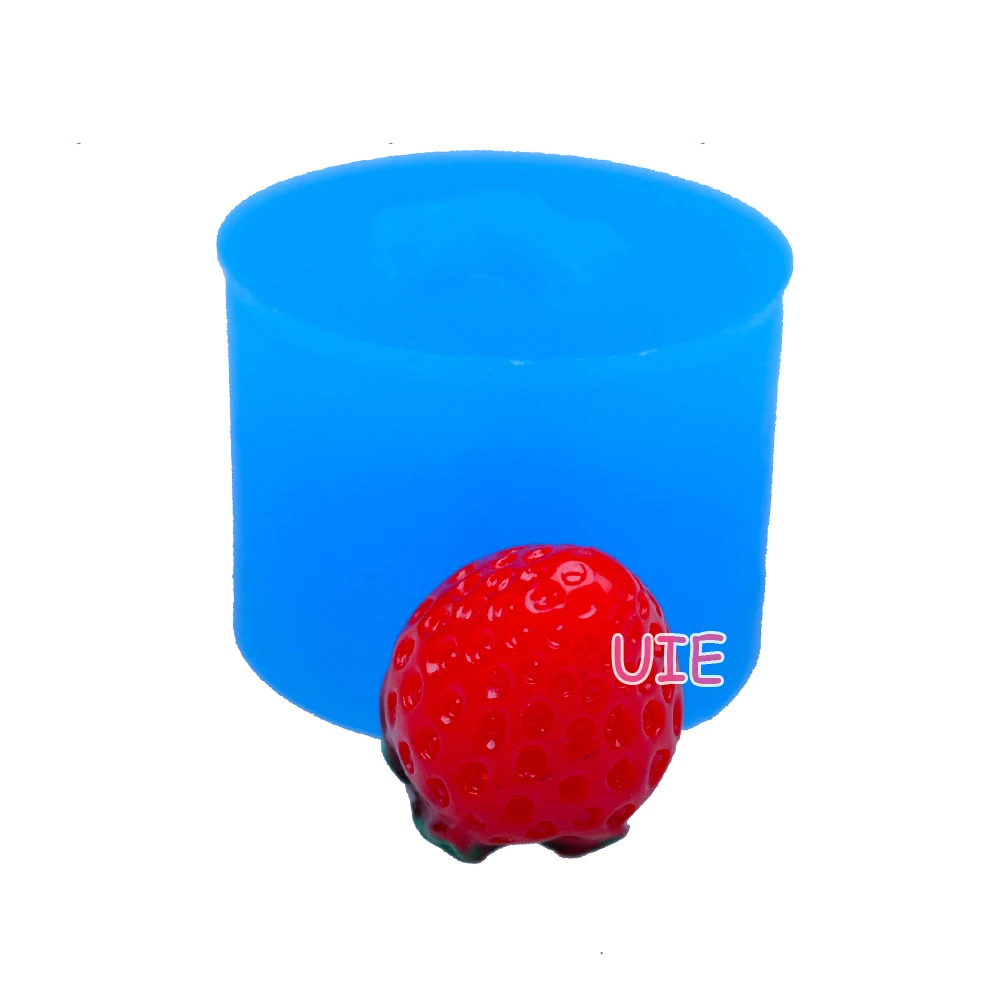 S081YL 19 3 мм 3D Клубника силиокна плесень-фрукты форма кекс Топпер Sugarcraft конфеты