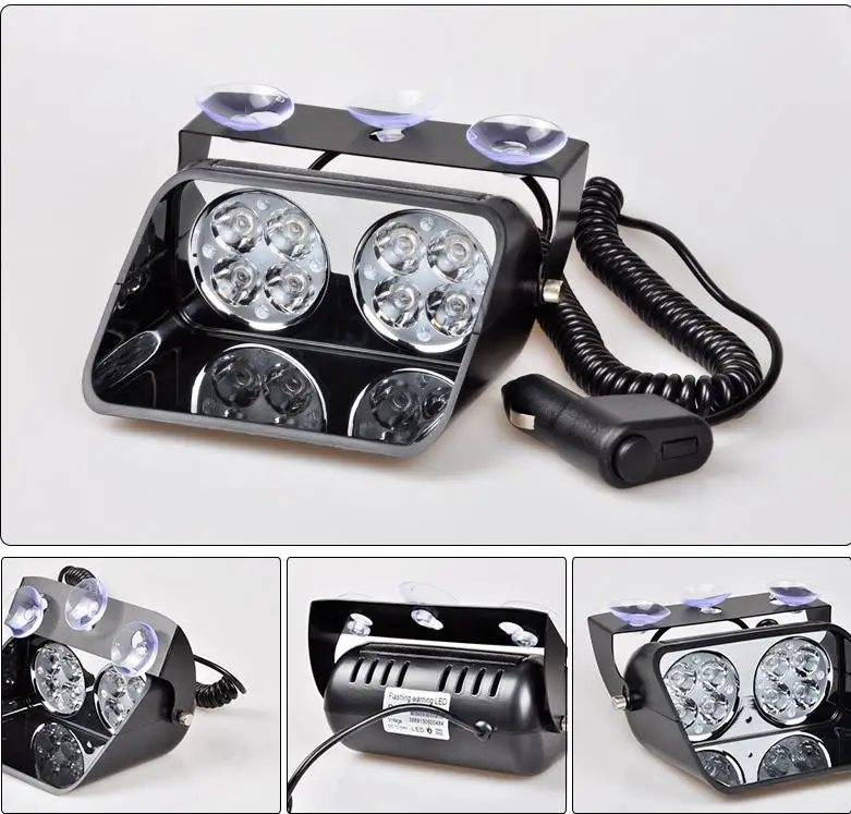 12 В 24 Вт светодиодная вспышка аварийный светильник Стробоскопическая Лампа