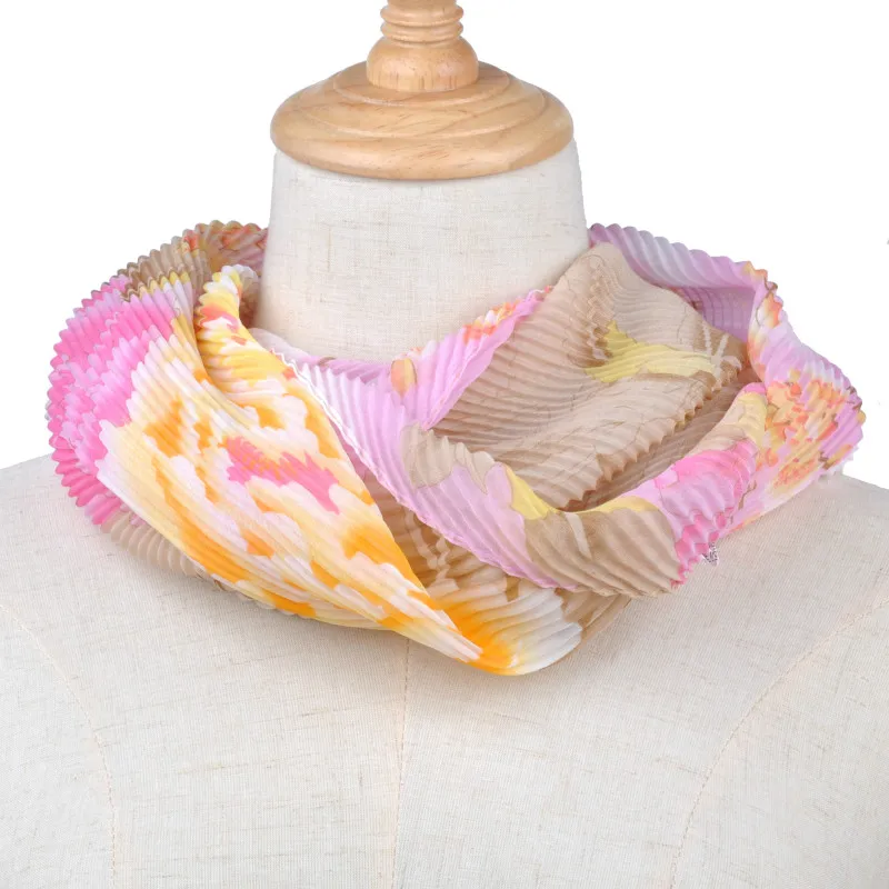 New Spring Summer Korean Version of The Wild Anti-mite Chiffon Folds Wrinkle Autumn and Winter Warm Scarf | Аксессуары для одежды