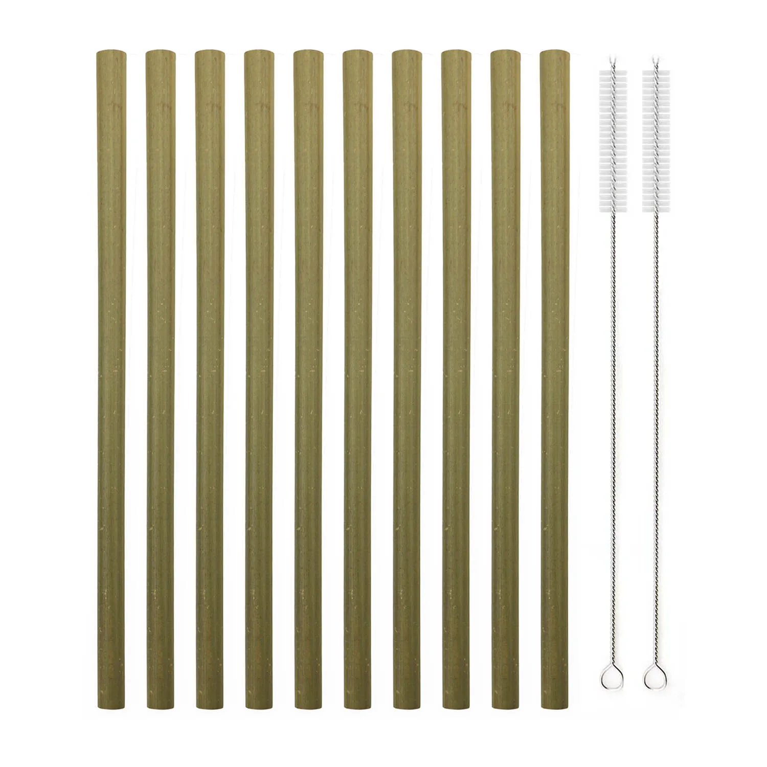 13Pcs/Set Reusable Eco-Friendly Bamboo Drinking Straws Portable Travel Straw Set With White Bag And 2 Cleaning Brushes | Дом и сад