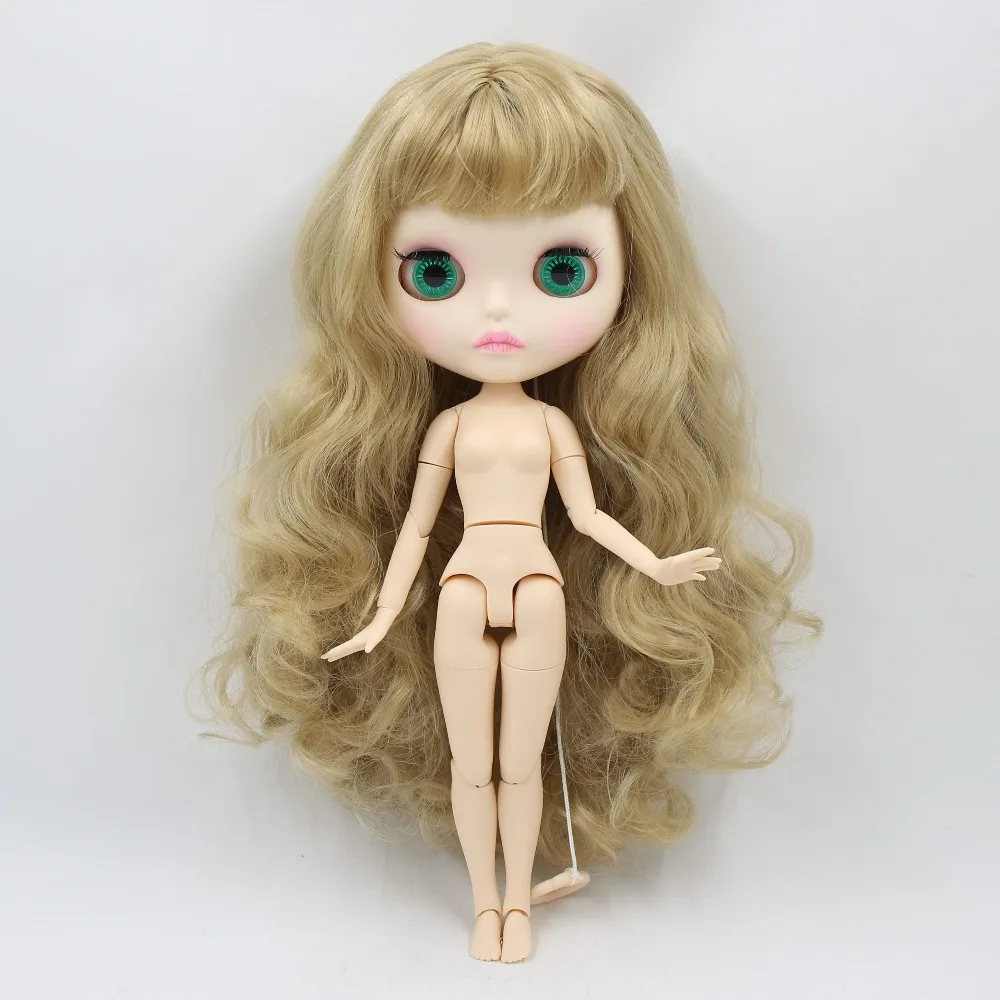 Заводская кукла blyth BL3227 светлые золотые волосы матовое лицо новая Лицевая панель губы вырезает белую кожу суставное тело 30 см 1/6
