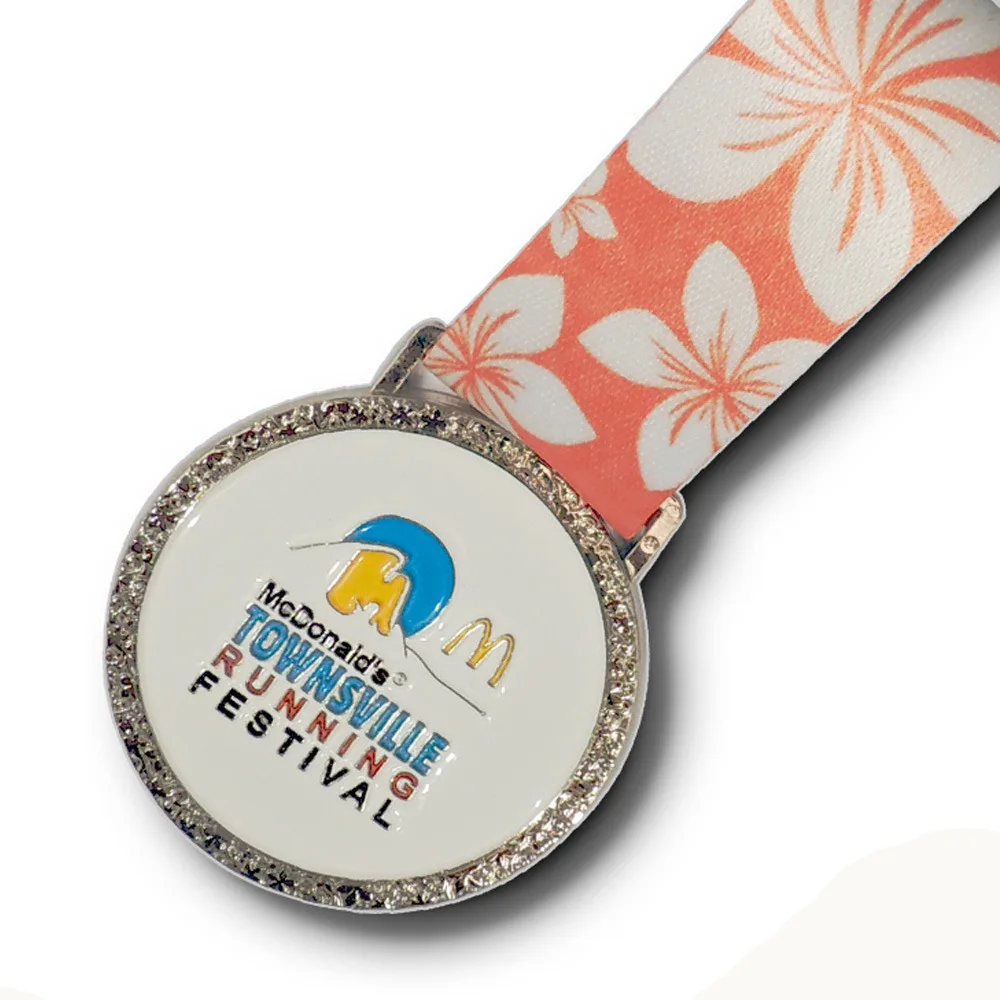 

Personalized Cheap Medal for Anniversary Awarded cheap custom oem silver enamel medals with ribbons