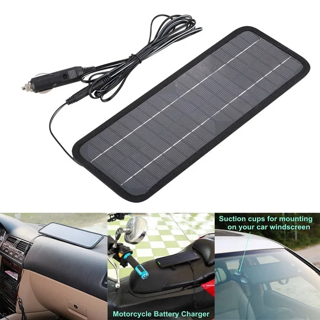 

BUHESHUI 4.5W 12V Solor Battery Charger For Car Boat Motorcycle Etc Solar Battery Panel With Car Charger 3pcs/lot Free Shipping